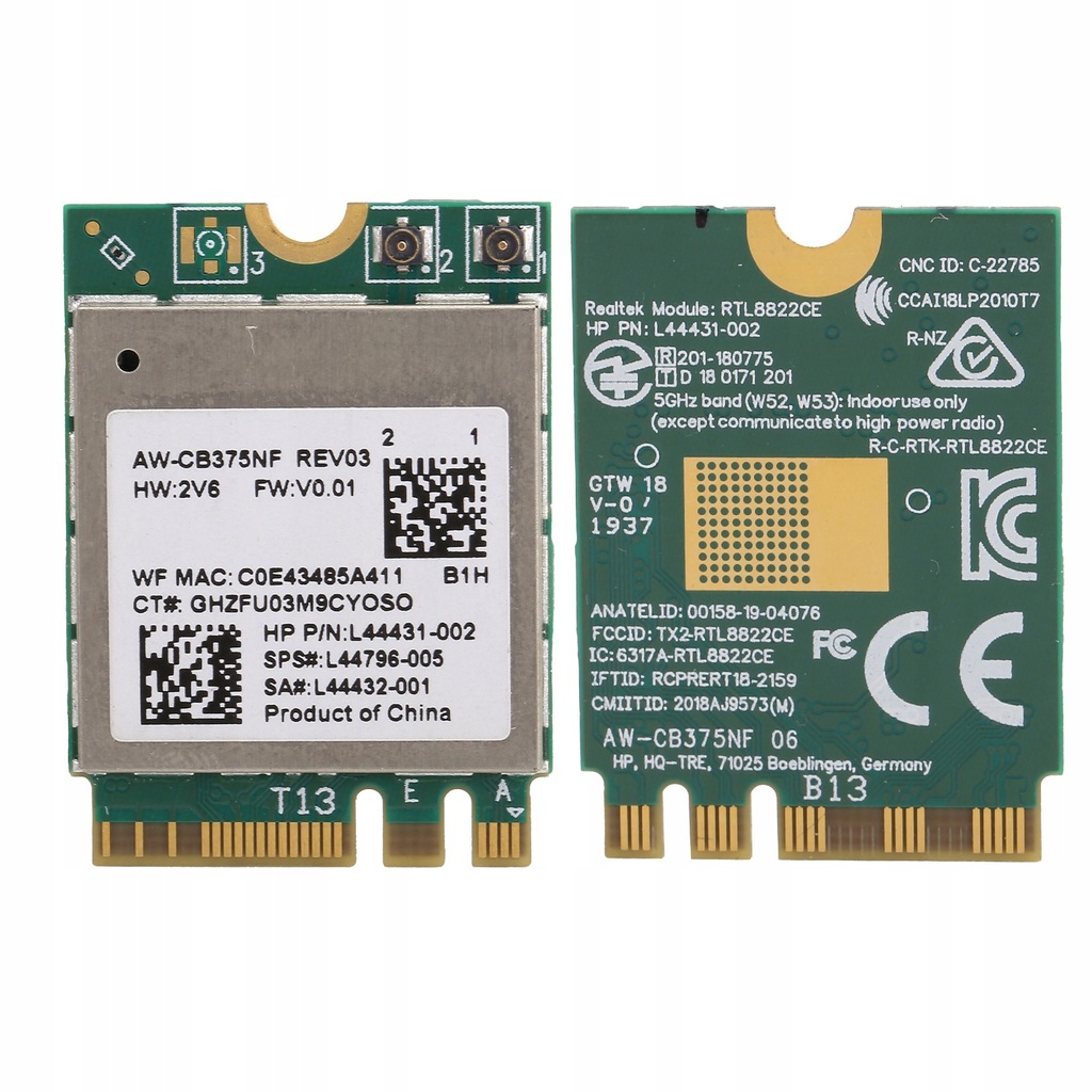 ,WIFI 5.0 M.2 NGFF Module Without RTL8822CE