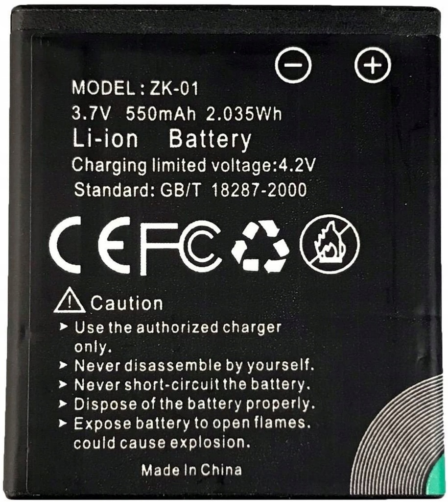 Bateria Polaroid ZK-01 3,7V 550mAh - 9741135013 - oficjalne
