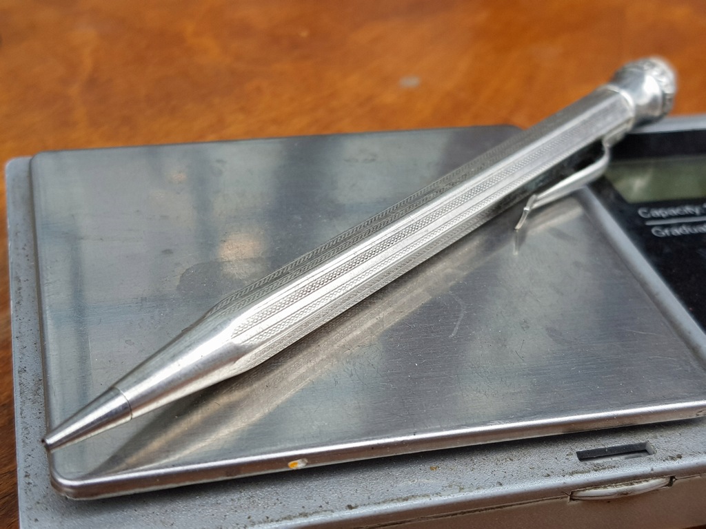 Stary srebrny ołówek Demag srebro 900