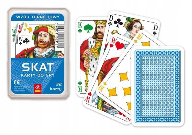Karty - SKAT - awers turniejowy TREFL