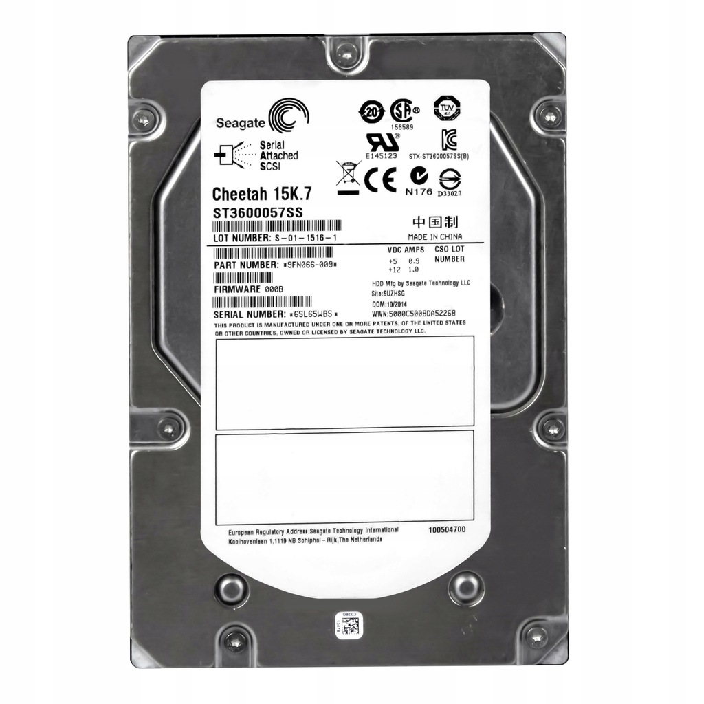 Купить ДИСК SEAGATE ST3600057SS SAS 600 ГБ 15 КБ 3,5 дюйма: отзывы, фото, характеристики в интерне-магазине Aredi.ru