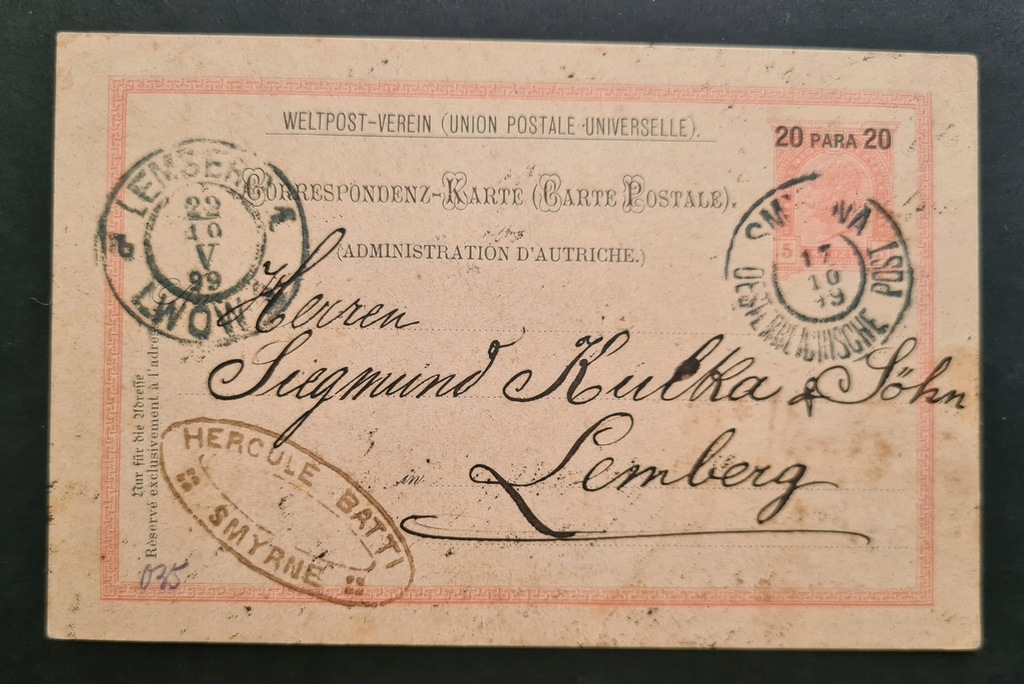 CK Austria 1899 Levant, Smyrna / Lemberg