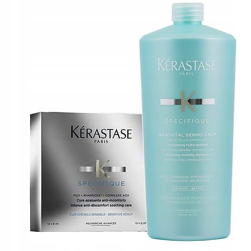 KERASTASE DERMO CALM ZESTAW KĄPIEL AMPUŁEK