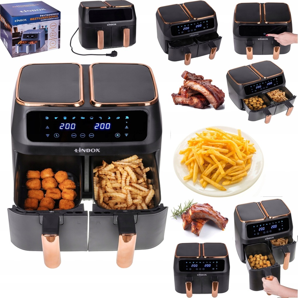Frytkownica beztłuszczowa Linbox 8001 Linbox OUTLET