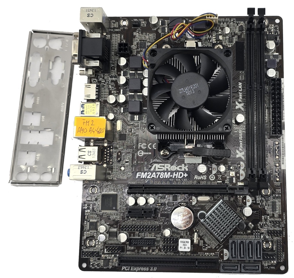 Płyta główna Asrock FM2A78M-HD+ mATX FM2+ AMD A4-4000 DDR3 USB 3.0 VGA DVI