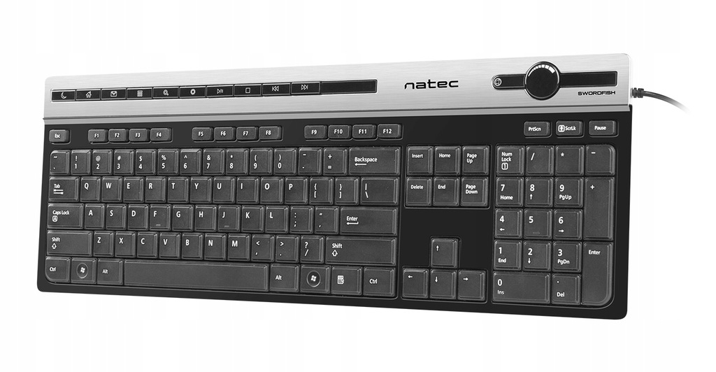 Купить Тонкая плоская клавиатура Natec Swordfish, тихая: отзывы, фото, характеристики в интерне-магазине Aredi.ru