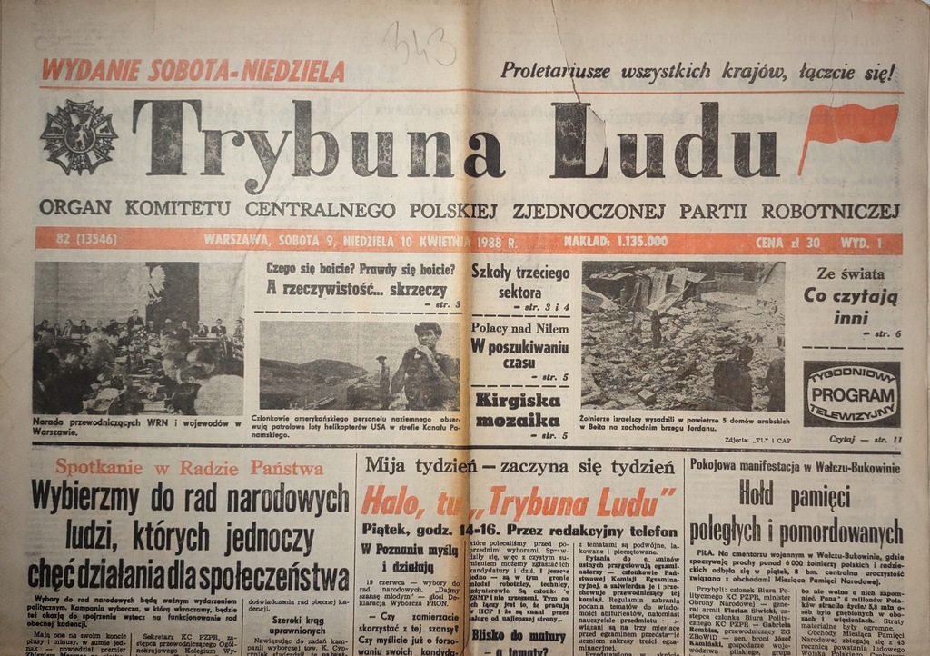 Trybuna Ludu 82 1988 PRL
