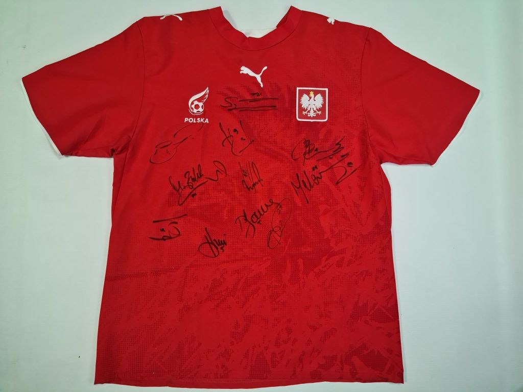 Reprezentacja Polski koszulka z autografami (2006)