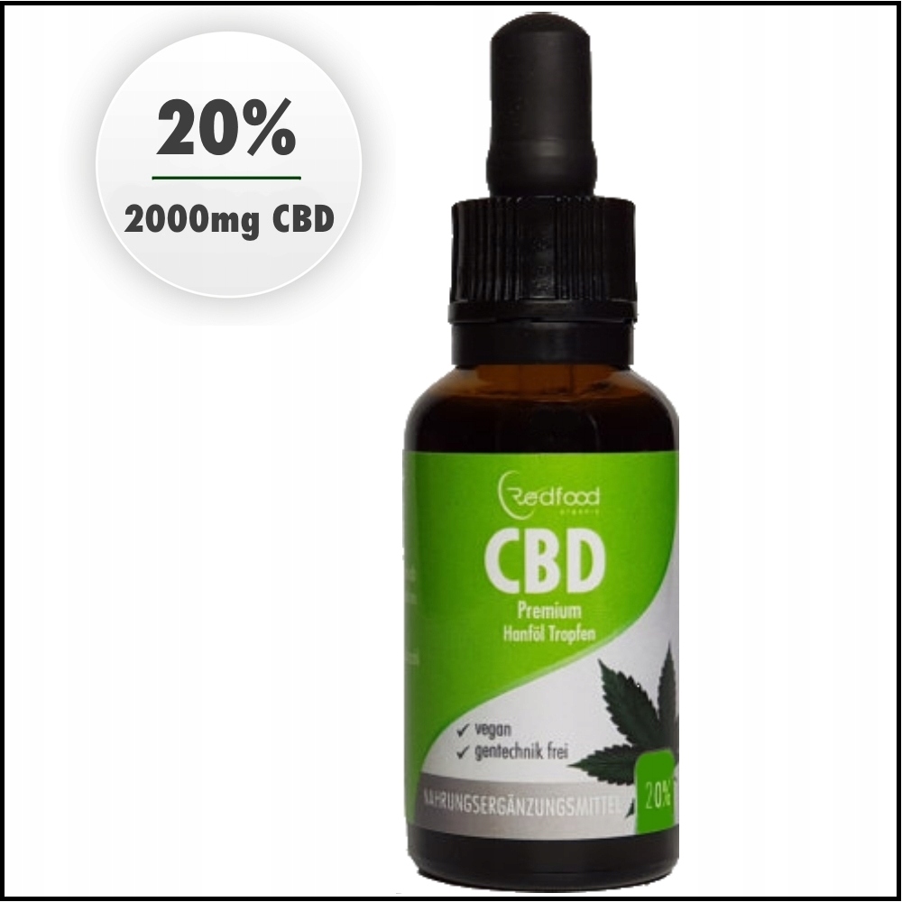 REDFOOD Premium Olej  CBD 20 Olej  z  Konopi  10ml 