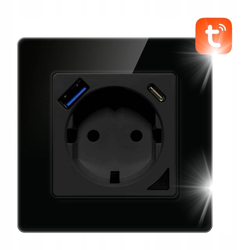 Inteligentne gniazdo ścienne WiFi Avatto N-WOT10-USB-B USB i USB-C TUYA (cz
