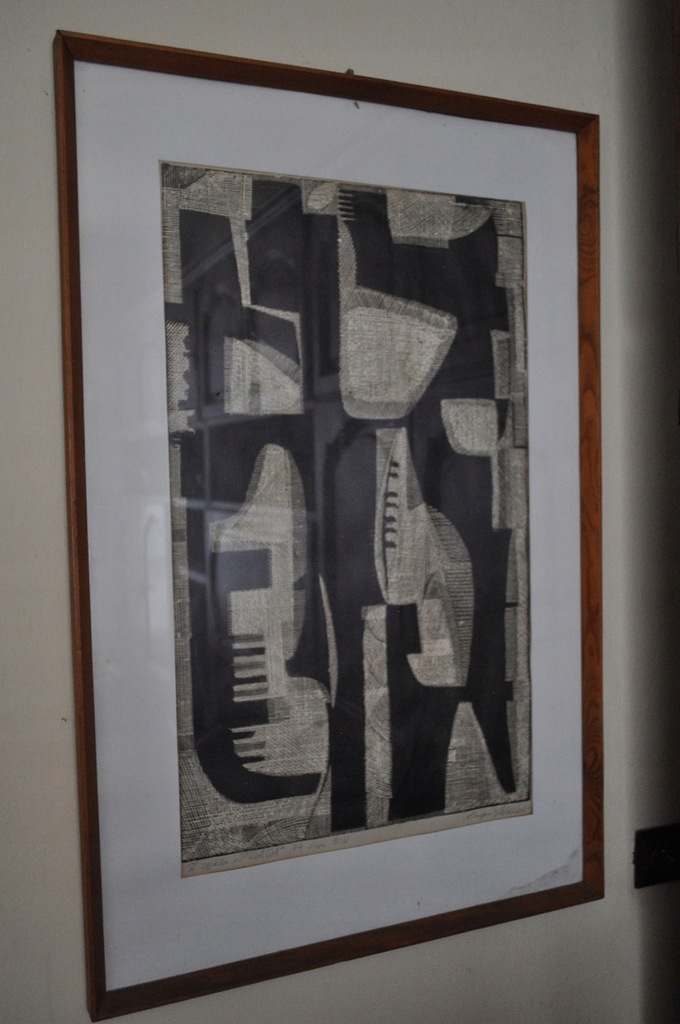 66,5 cm x 101,5 cm / "PRACA" - DRZEWORYT (sygnowany 5/12) E. MALDZIS /X86