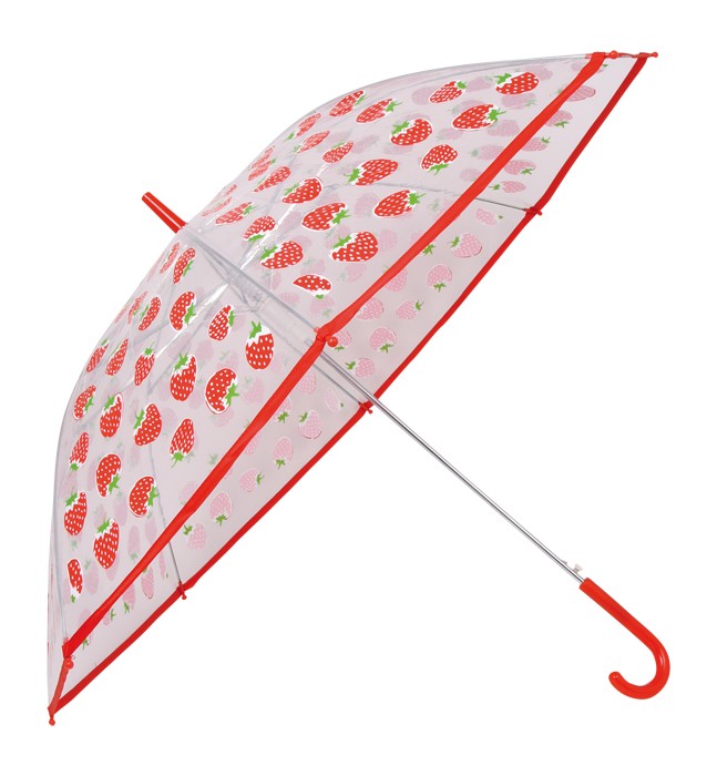 parasol parasolka TRUSKAWKI przezroczysty transpar