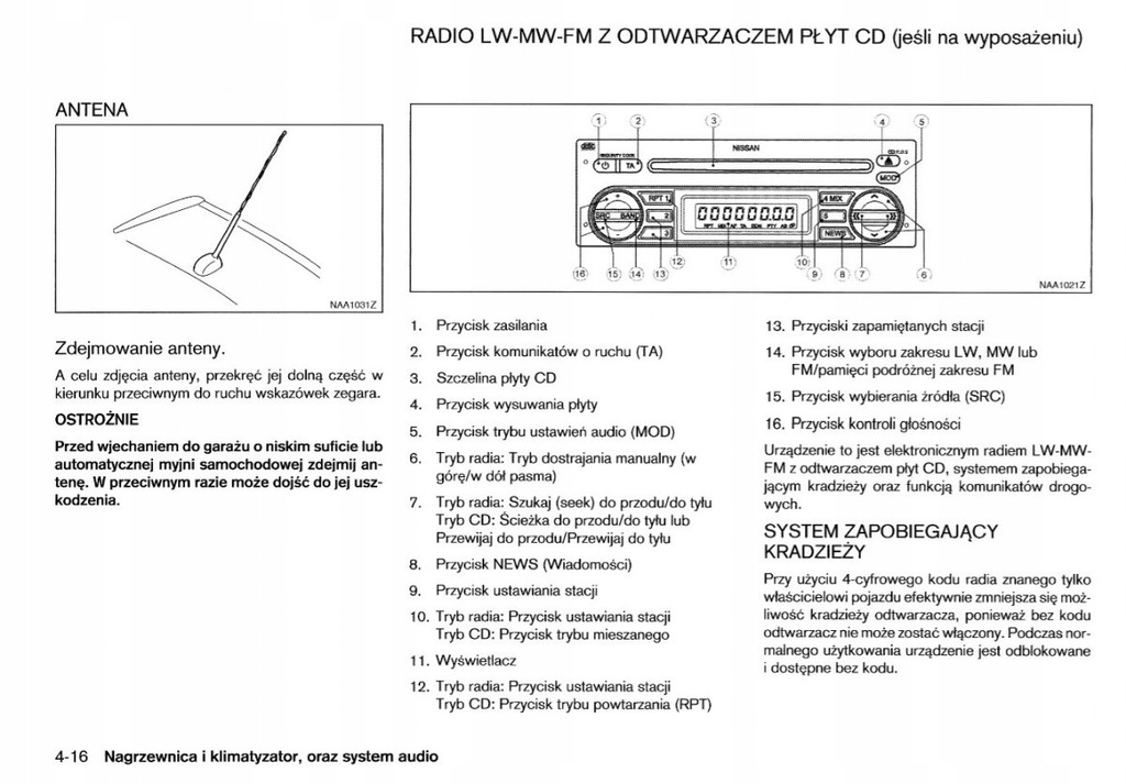 Nissan Note 2006 2012 +Radio Instrukcja Obsługi