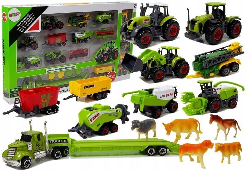 Zestaw Pojazdów Rolniczych Traktory Przyczepy z Fi