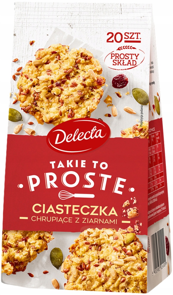 Ciasteczka chrupiące z ziarnami Gotowa Mieszanka na CIASTKA OWSIANE Delecta