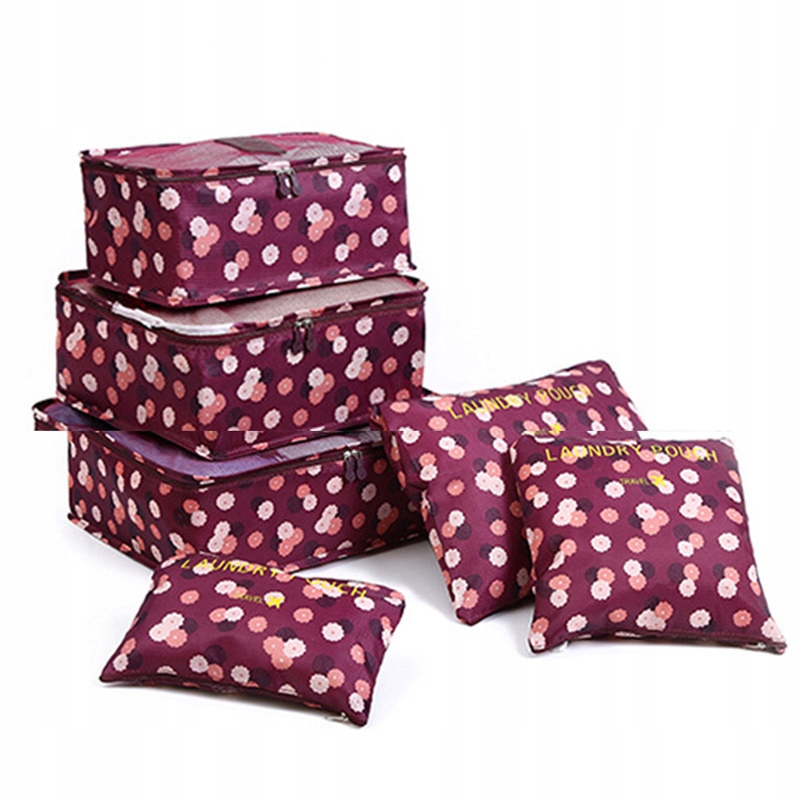 6PCS Travel Storage Bag Set for Clothes Tidy