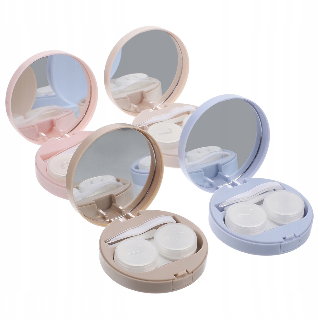 4pcs Contact-lens Case Colored Cosmetic Lens Case