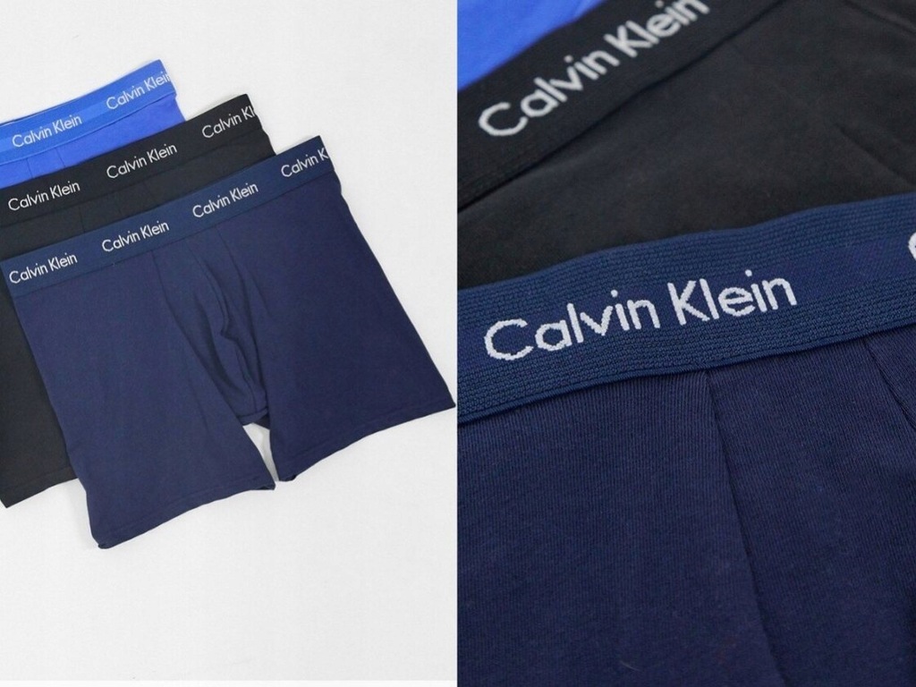 Calvin Klein Granatowe bokserki męskie z logoL