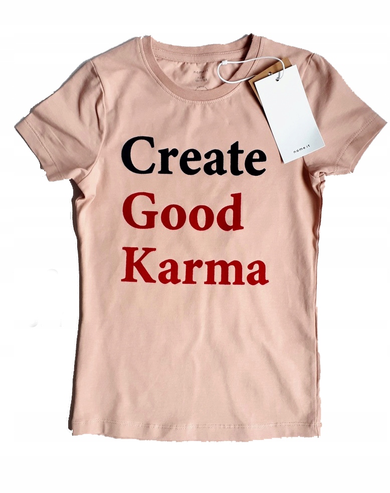 Bluzka koszulka różowa good karma 128 Name It