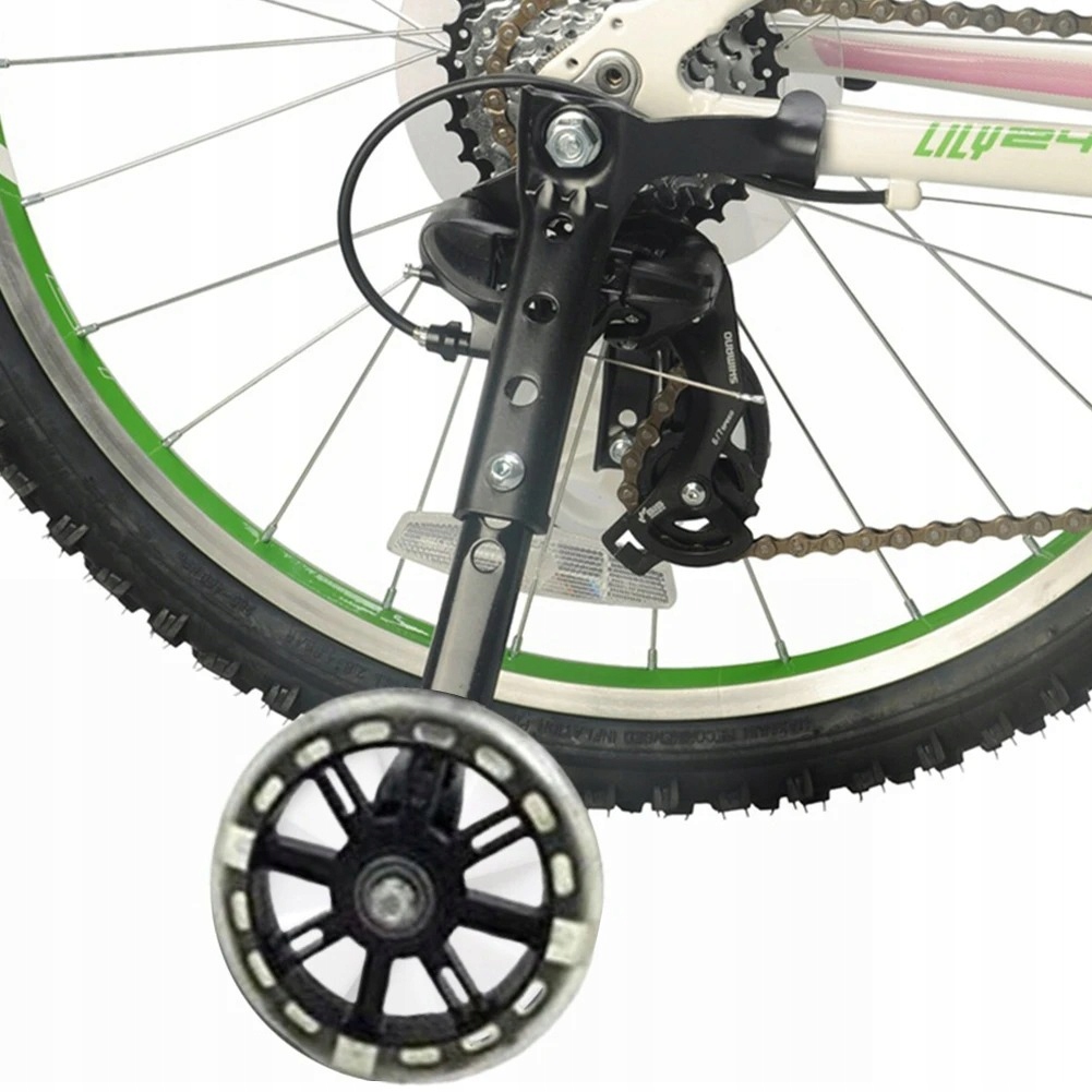 KÓŁKA PODPOROWE BOCZNE DO ROWERU 12-20" LED ŚWIECĄCE KOLOROWE UNIWERSALNE