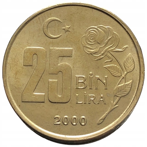 66723. Turcja, 25 000 lir, 2000r.