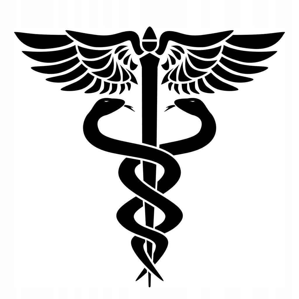 Naklejka Laska Eskulapa, symbol medyczny, lekarska