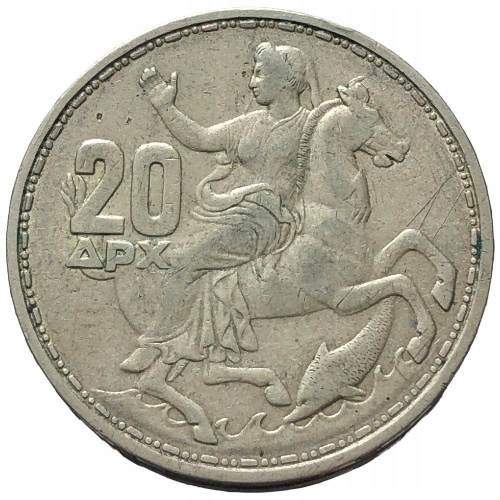 63461. Grecja - 20 drachm - 1960r. - Ag.