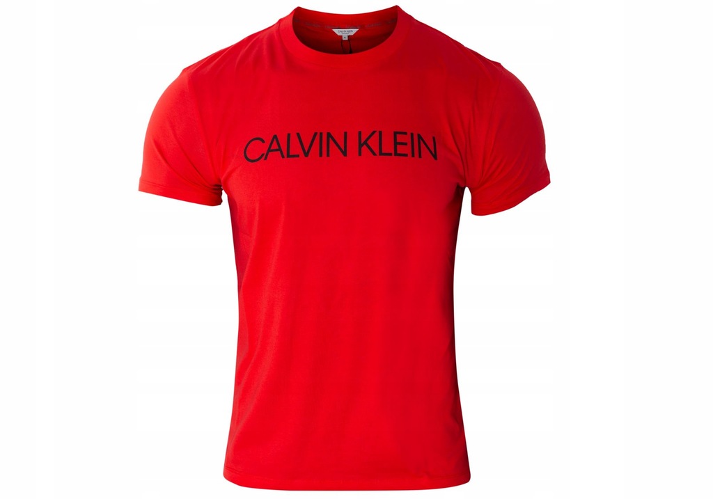 CALVIN KLEIN KOSZULKA T-SHIRT CREW TEE RED R: S