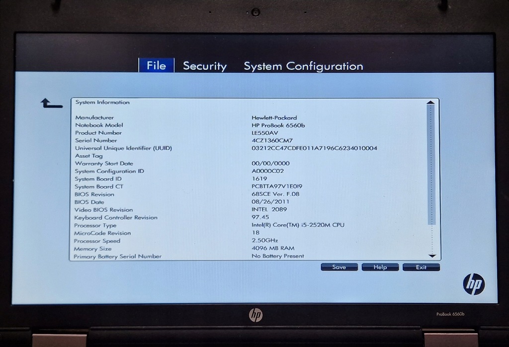 Kompletny Ekran HP ProBook 6560b HD+ 1600x900