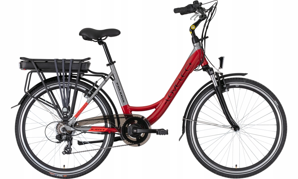 Lovelec rower elektryczny Polaris red/grey, rama 1