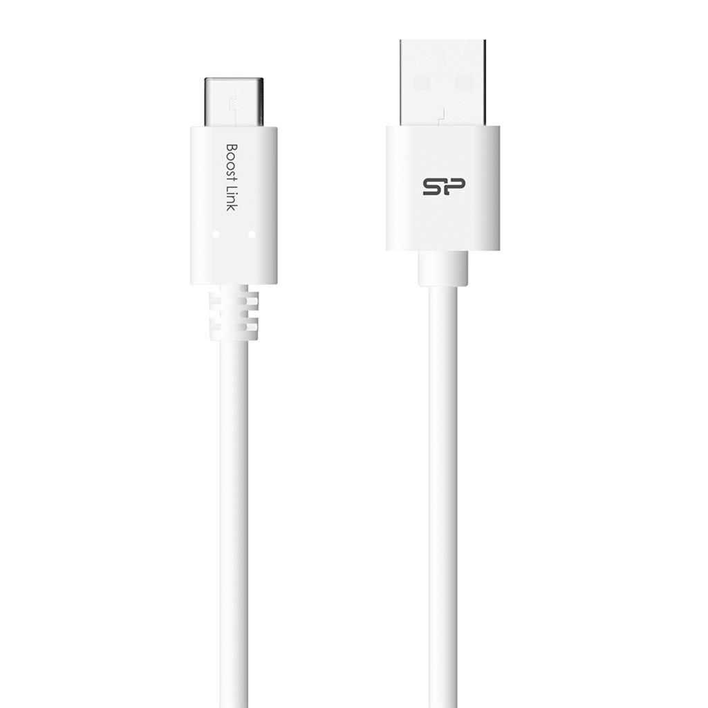 Silicon Power USB A - Micro USB-C LK10AC biały (SP