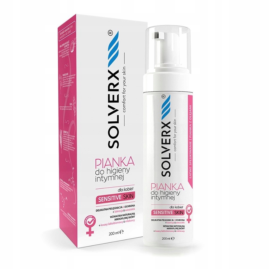SOLVERX Sensitive Skin pianka do higieny intymnej