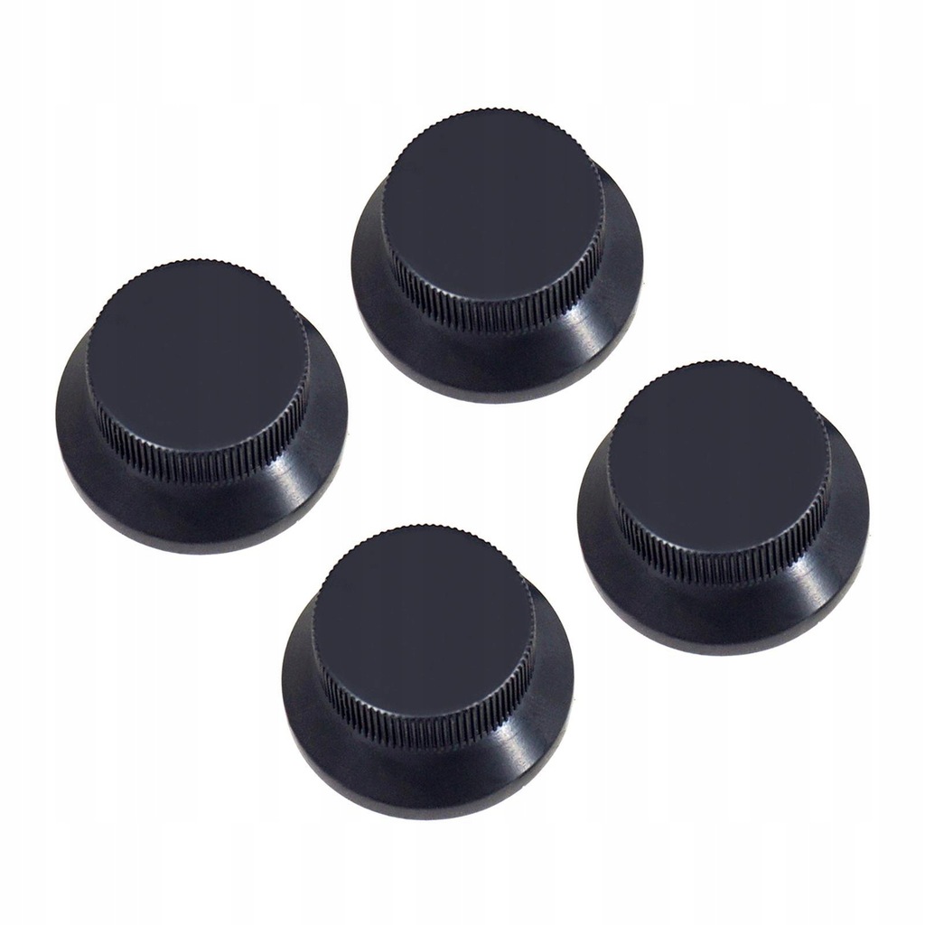 4Pcs Guitar Knobs Dome Tone Knobs Easy to Install Iron Bass Control Black