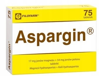 ASPARGIN 75 tabletek LEK magnez + potas Filofarm