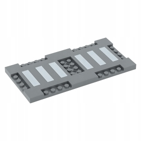 LEGO ELEMENT DROGA ULICA PŁYTKA 8x16 C. SZARY DBG + PASY 71772pb01