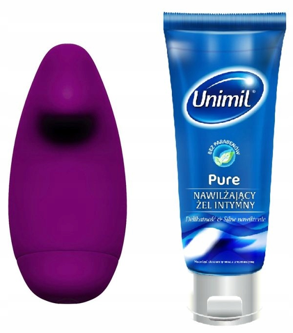 UNIMIL CLITORIS MASSAGER WIBRATOR + ŻEL PURE 80ml