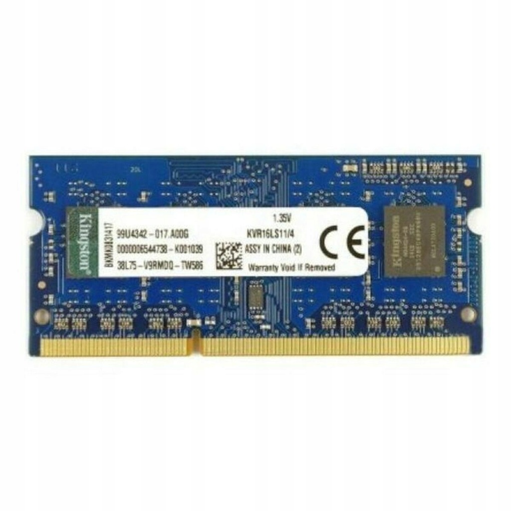 Pamięć RAM Kingston 4GB DDR3L 1600MHz CL11 4 GB