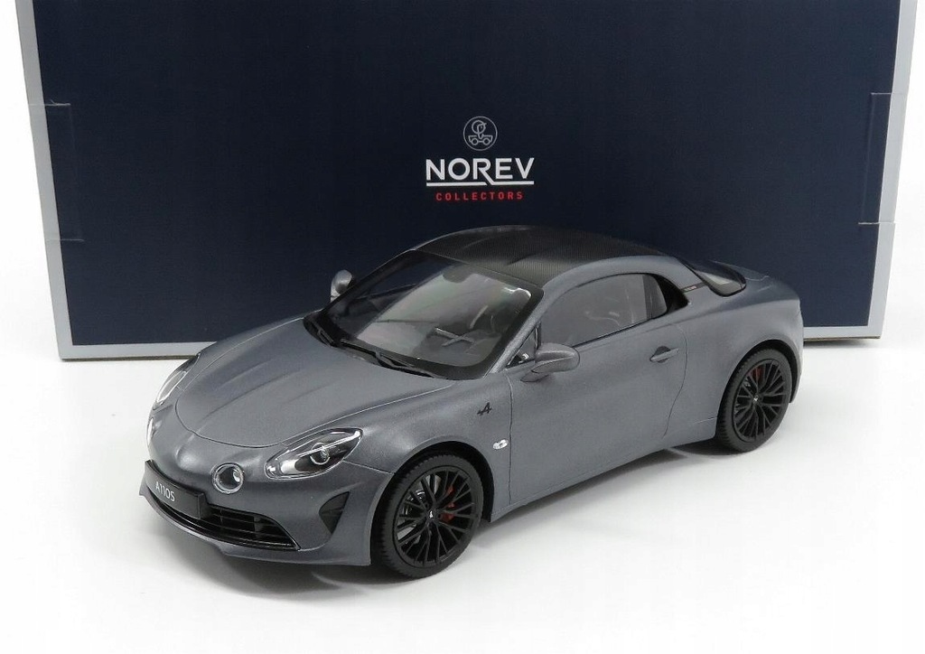 Alpine A110S 2019 Matt Grey & Carbon roof 1:18