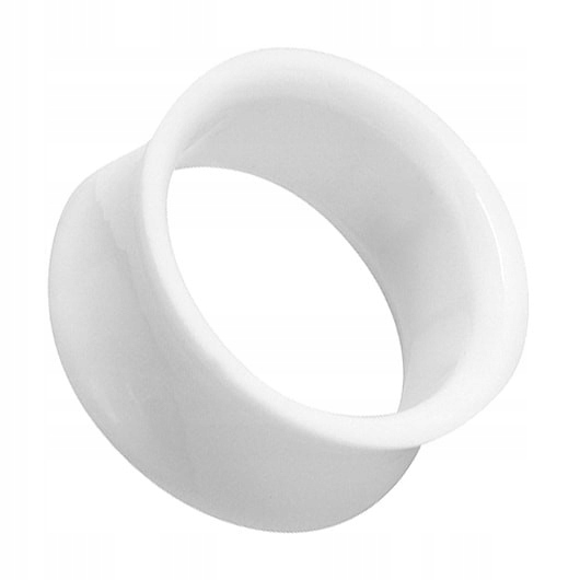 Białe akrylowe tunele do uszu 12 mm