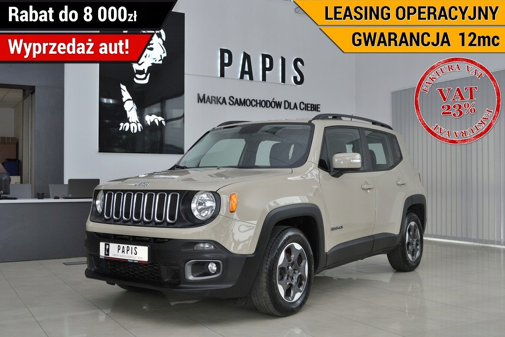 Jeep Renegade VAT23% SalonPL 1Wł. Klimatyzacja Alu