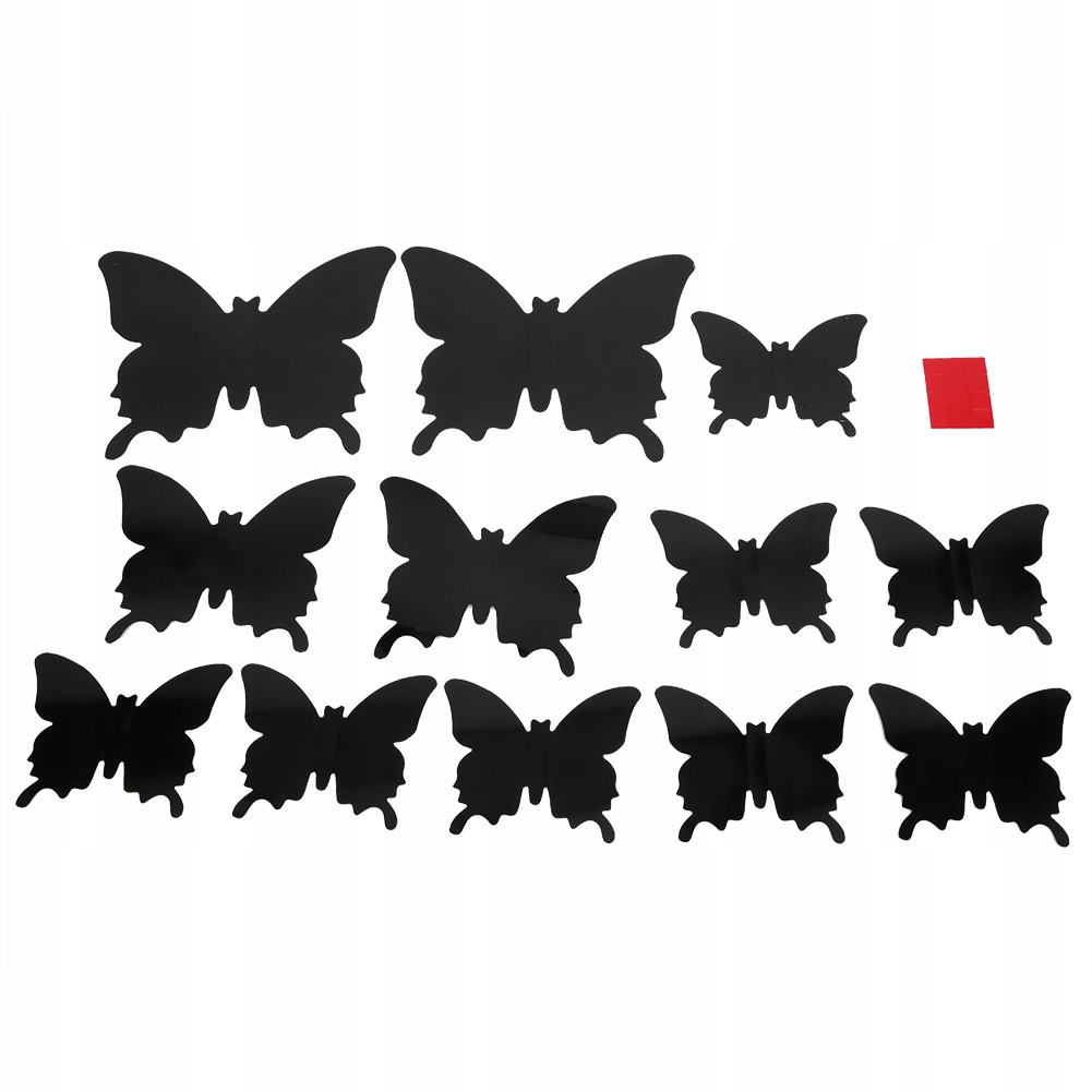 24 sztuk/zestaw stereoskopowe czarne motyle