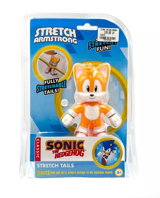 FIGURKA STRETCH SONIC TAILS 13 CM ROZCIĄGLIWA