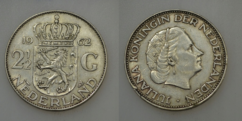 Holandia srebro 2-1/2 Gulden 1962 rok od 1zł i BCM