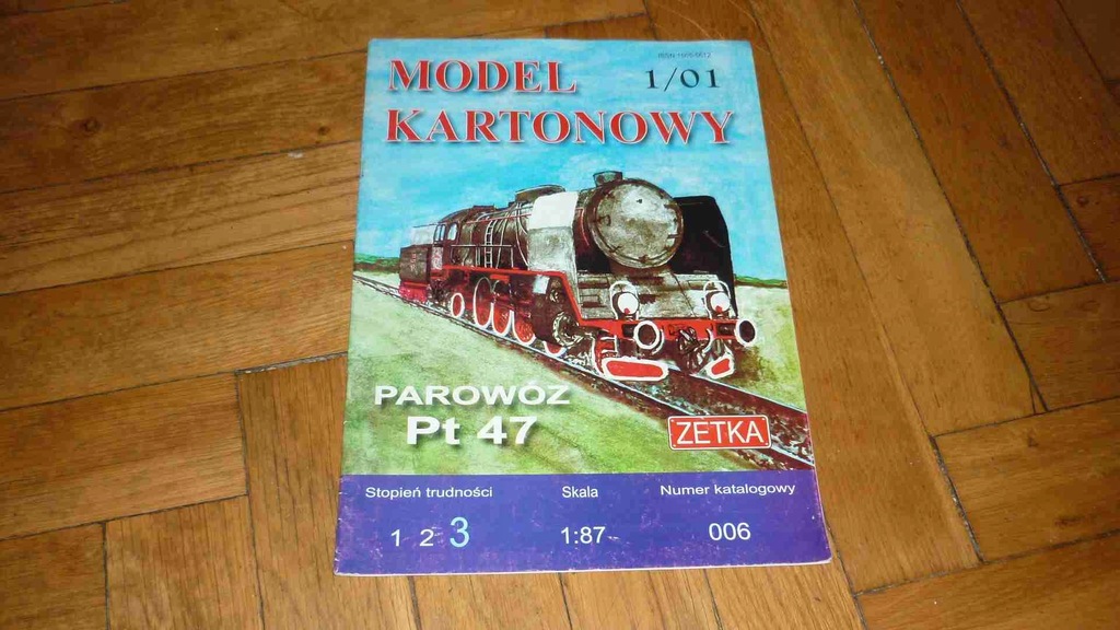 Zetka 1/2001 (nr 6) - parowóz Pt 47 - model karton
