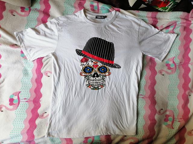 Czacha Skull koszulka t-shirt męski L BE JEALOUS