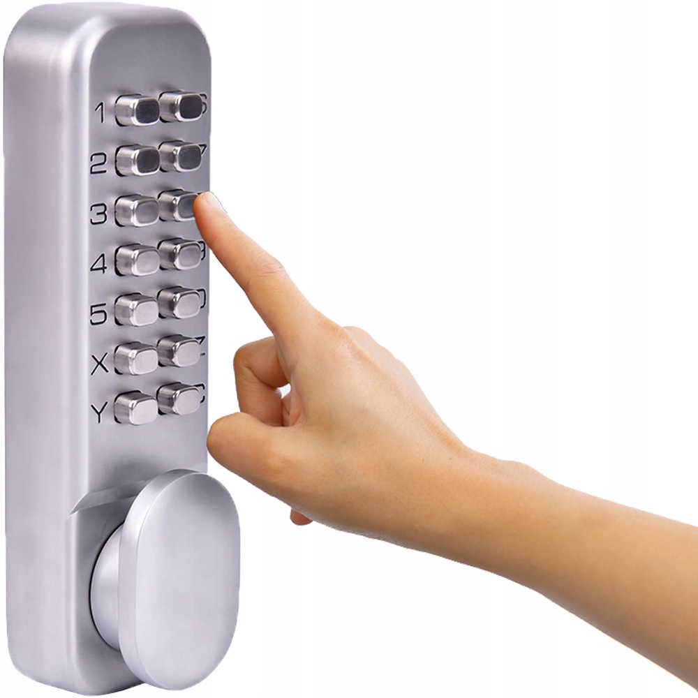 KLAMKA ZAMEK SZYFROWY MECHANICZNY KOD BEZ BATERII