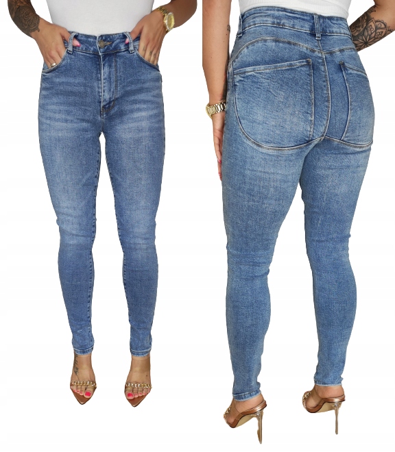 SPODNIE MSARA duble push up jeans plus size