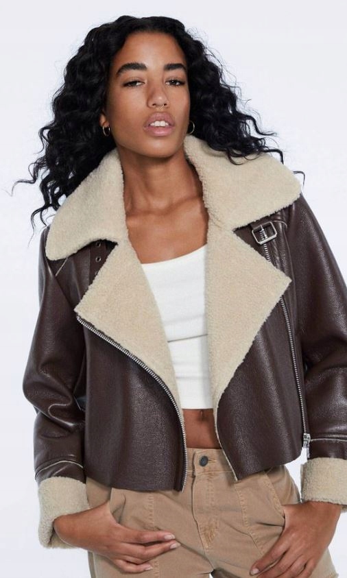 STRADIVARIUS KURTKA RAMONESKA Z FUTERKIEM L VBA