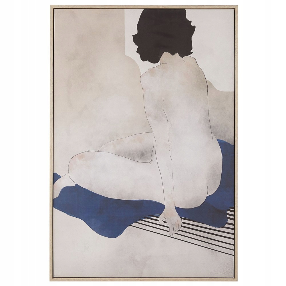 Obraz Na Płótnie W Ramie Kobieta 63 X 93 Cm Czarno
