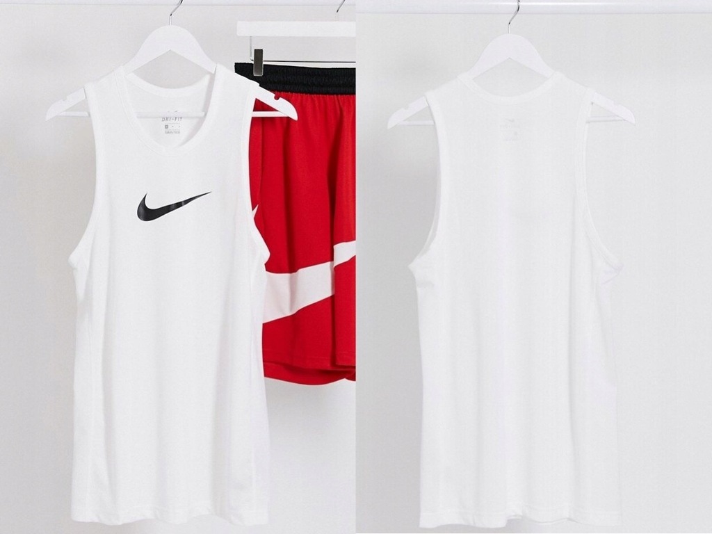 Nike Basketball Biała koszulka bez rękawów S